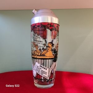 Vintage cocktail glass shaker
